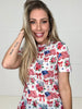 Patriotic Flag Mesh Top