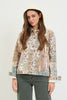 Risen Boho Bliss Denim Patchwork Hooded Jacket