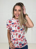 Patriotic Flag Mesh Top