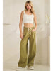 Veveret Olive You Forever Polka Dot Pants-210 Other Bottoms- Simply Simpson's Boutique is a Women's Online Fashion Boutique Located in Jupiter, Florida