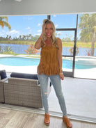 Cowboy Glam Fringe Tank-120 Sleeveless- Simply Simpson's Boutique is a Women's Online Fashion Boutique Located in Jupiter, Florida