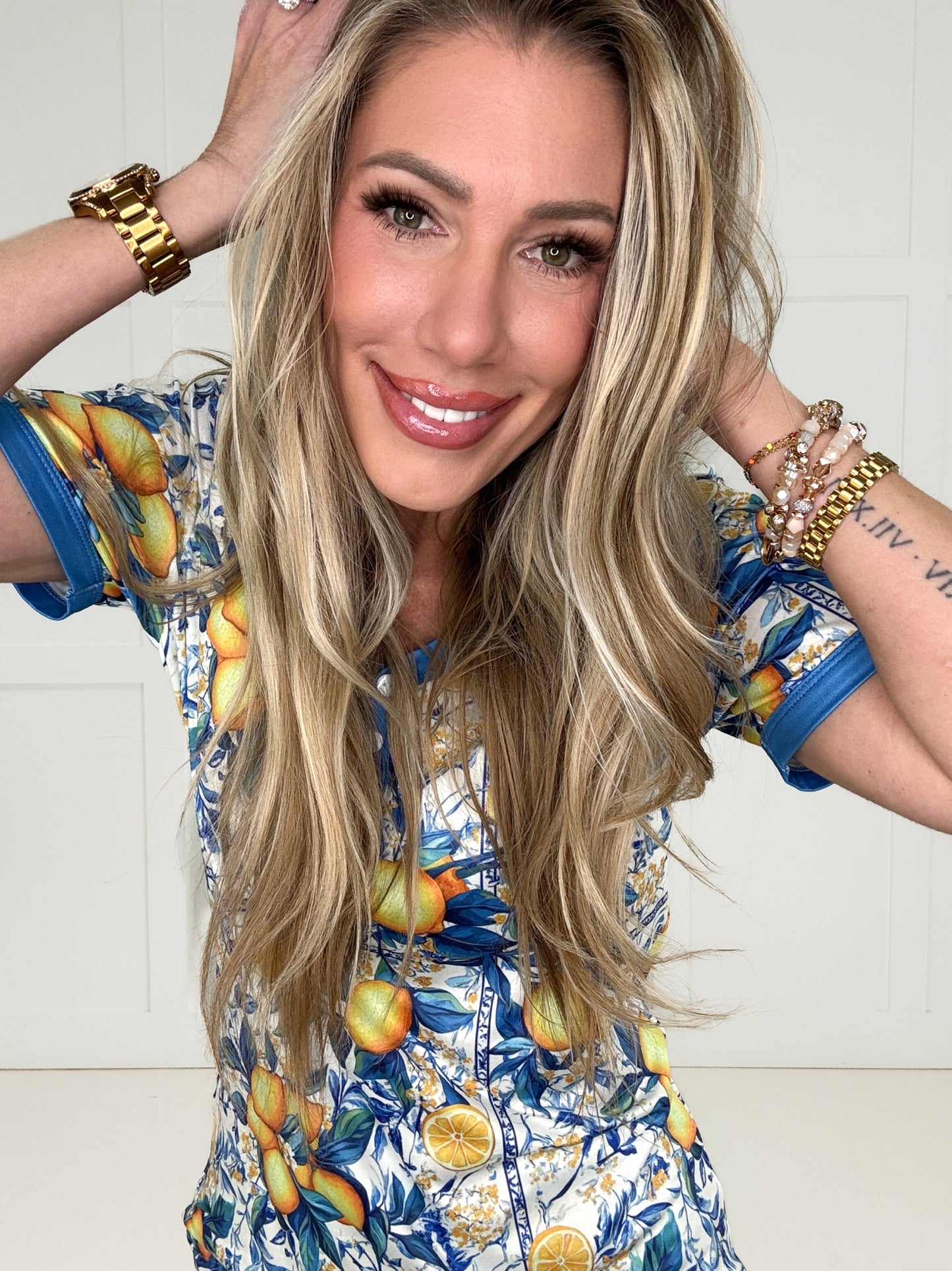 PREORDER Shirley & Stone Lovely Lemons Pajamas-220 Lounge wear/Pajamas- Simply Simpson's Boutique is a Women's Online Fashion Boutique Located in Jupiter, Florida