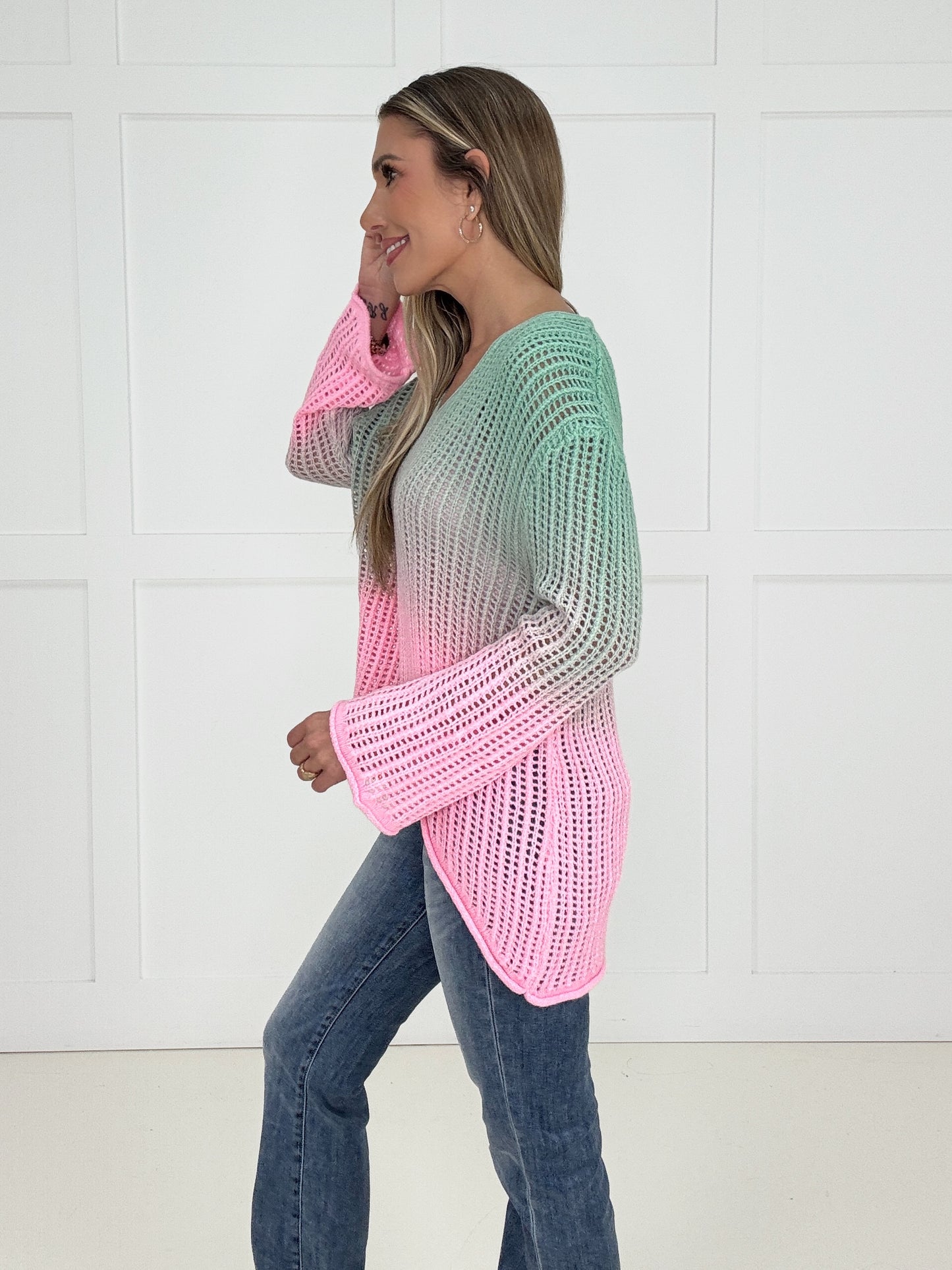 Watermelon Sugar Open Knit Sweater-150 Sweaters- Simply Simpson's Boutique is a Women's Online Fashion Boutique Located in Jupiter, Florida