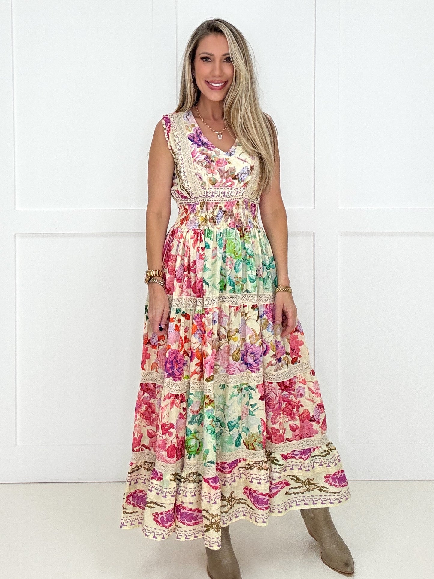POL Fresh Floral Maxi Dress-240 Dresses- Simply Simpson's Boutique is a Women's Online Fashion Boutique Located in Jupiter, Florida