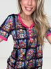Preorder Stained Glass Books Shorts Pajamas-220 Lounge wear/Pajamas- Simply Simpson's Boutique is a Women's Online Fashion Boutique Located in Jupiter, Florida