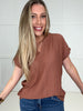 Brown Eyelet Short Sleeve V Neck-100 Short Sleeves- Simply Simpson's Boutique is a Women's Online Fashion Boutique Located in Jupiter, Florida