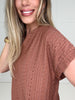 Brown Eyelet Short Sleeve V Neck-100 Short Sleeves- Simply Simpson's Boutique is a Women's Online Fashion Boutique Located in Jupiter, Florida