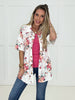 Rosy Bloom Short Sleeve Button Down Top-100 Short Sleeves- Simply Simpson's Boutique is a Women's Online Fashion Boutique Located in Jupiter, Florida