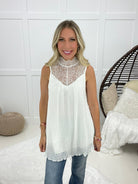 Love My Lace Sleeveless Top-120 Sleeveless- Simply Simpson's Boutique is a Women's Online Fashion Boutique Located in Jupiter, Florida