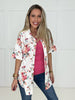 Rosy Bloom Short Sleeve Button Down Top-100 Short Sleeves- Simply Simpson's Boutique is a Women's Online Fashion Boutique Located in Jupiter, Florida