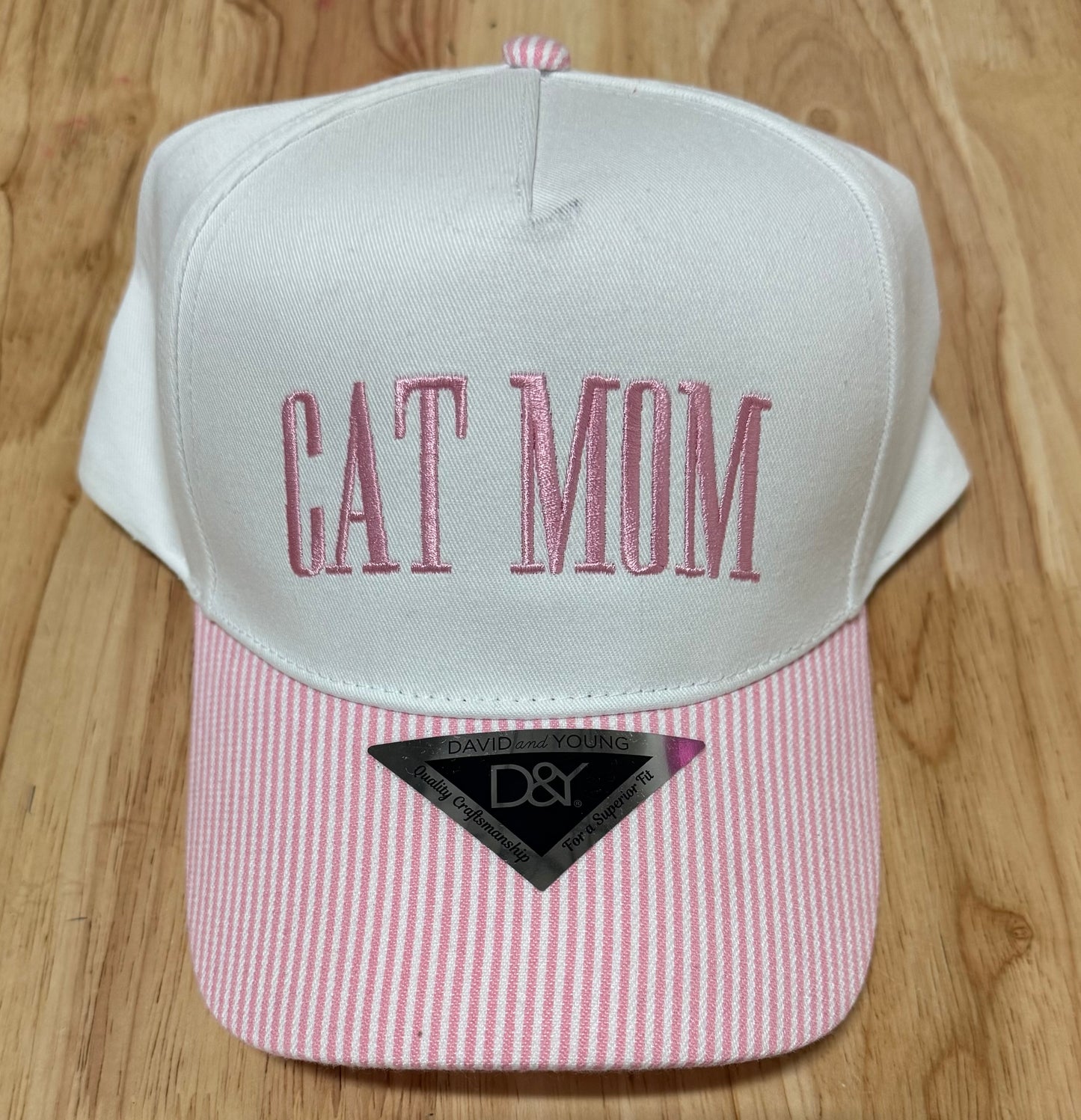 Two Tone Skinny Stripe Cat Mom Hat-270 Accessories- Simply Simpson's Boutique is a Women's Online Fashion Boutique Located in Jupiter, Florida