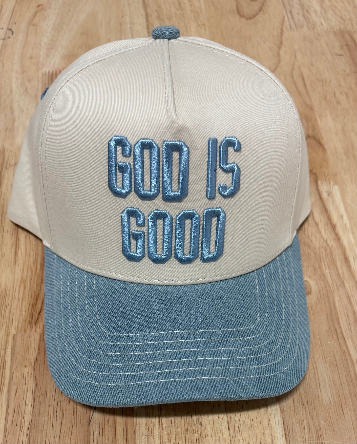 Two Tone God is Good Hat-270 Accessories- Simply Simpson's Boutique is a Women's Online Fashion Boutique Located in Jupiter, Florida