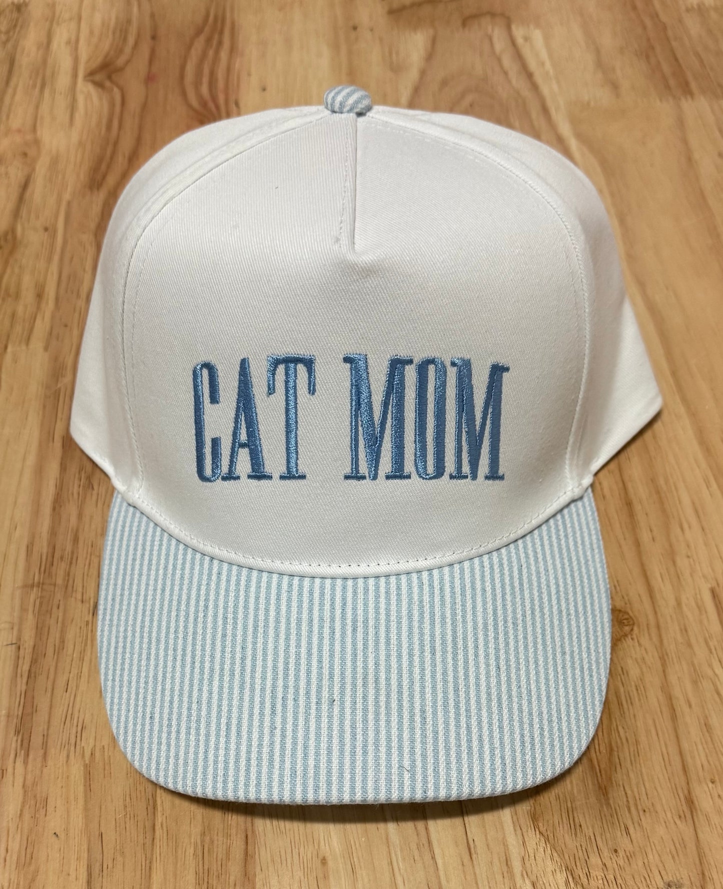 Two Tone Skinny Stripe Cat Mom Hat-270 Accessories- Simply Simpson's Boutique is a Women's Online Fashion Boutique Located in Jupiter, Florida