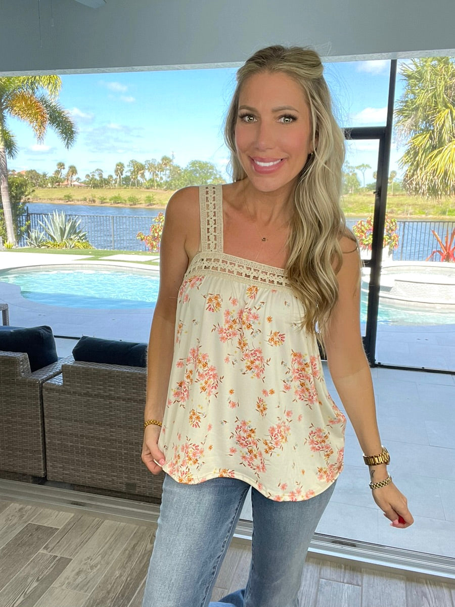 Peaches N Cream Tank-120 Sleeveless- Simply Simpson's Boutique is a Women's Online Fashion Boutique Located in Jupiter, Florida