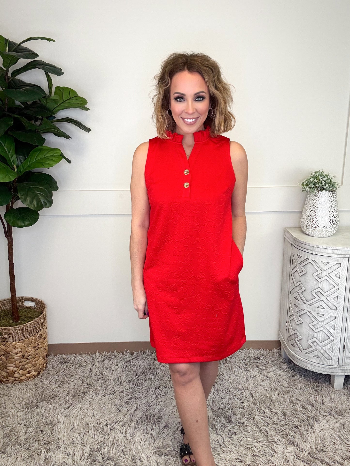 Dear Scarlett Besties & Brunch Jacquard Dress-240 Dresses- Simply Simpson's Boutique is a Women's Online Fashion Boutique Located in Jupiter, Florida