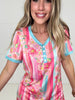 PREORDER Shirley & Stone Striped Floral Pajamas-220 Lounge wear/Pajamas- Simply Simpson's Boutique is a Women's Online Fashion Boutique Located in Jupiter, Florida
