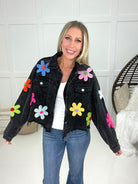 Neon Flower Corduroy Jacket-180 Outerwear- Simply Simpson's Boutique is a Women's Online Fashion Boutique Located in Jupiter, Florida