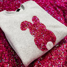 Bunny Sequin embroidered appliqué-Graphic Tee- Simply Simpson's Boutique is a Women's Online Fashion Boutique Located in Jupiter, Florida