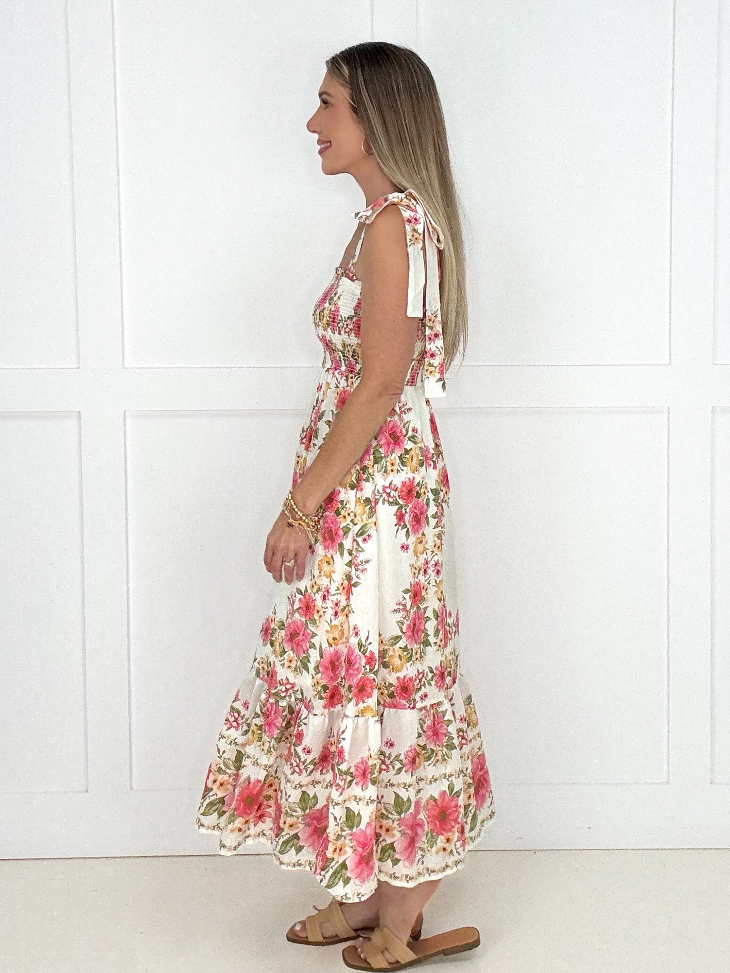Red Wildflower Romance Smocked Dress-240 Dresses- Simply Simpson's Boutique is a Women's Online Fashion Boutique Located in Jupiter, Florida