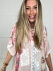 POL Pink Floral Patch Top-100 Short Sleeves- Simply Simpson's Boutique is a Women's Online Fashion Boutique Located in Jupiter, Florida