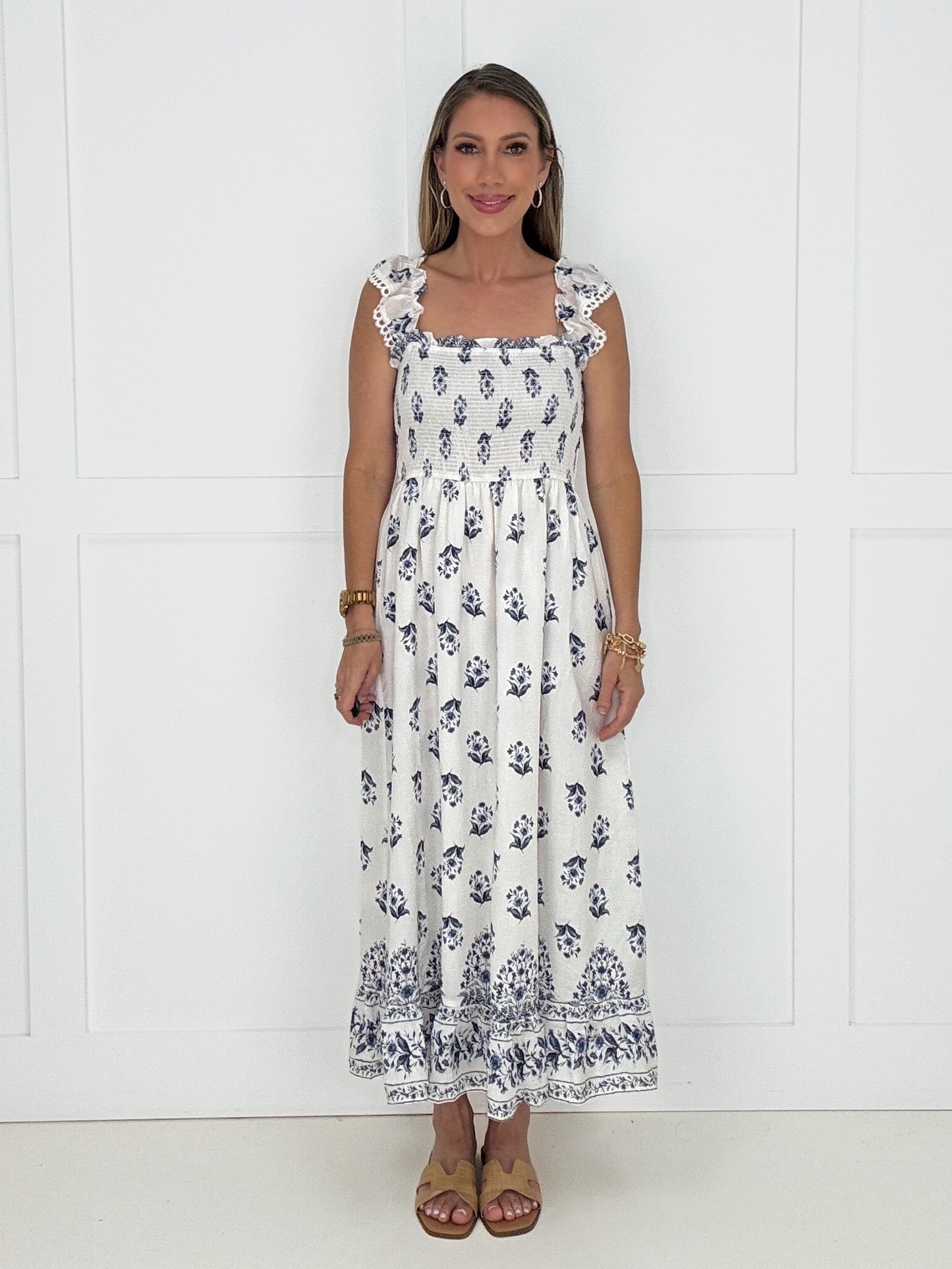 Santorini Skies Maxi Dress-240 Dresses- Simply Simpson's Boutique is a Women's Online Fashion Boutique Located in Jupiter, Florida