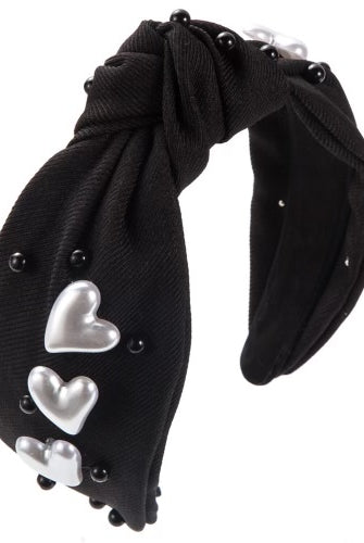 Pearl Heart Handband-270 Accessories- Simply Simpson's Boutique is a Women's Online Fashion Boutique Located in Jupiter, Florida