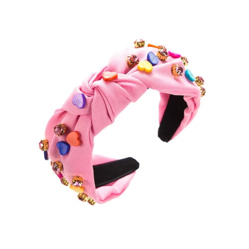 Heart & Rhinestones Headband-270 Accessories- Simply Simpson's Boutique is a Women's Online Fashion Boutique Located in Jupiter, Florida