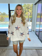 Star Spangled Babe Sweatshirt-180 Outerwear- Simply Simpson's Boutique is a Women's Online Fashion Boutique Located in Jupiter, Florida