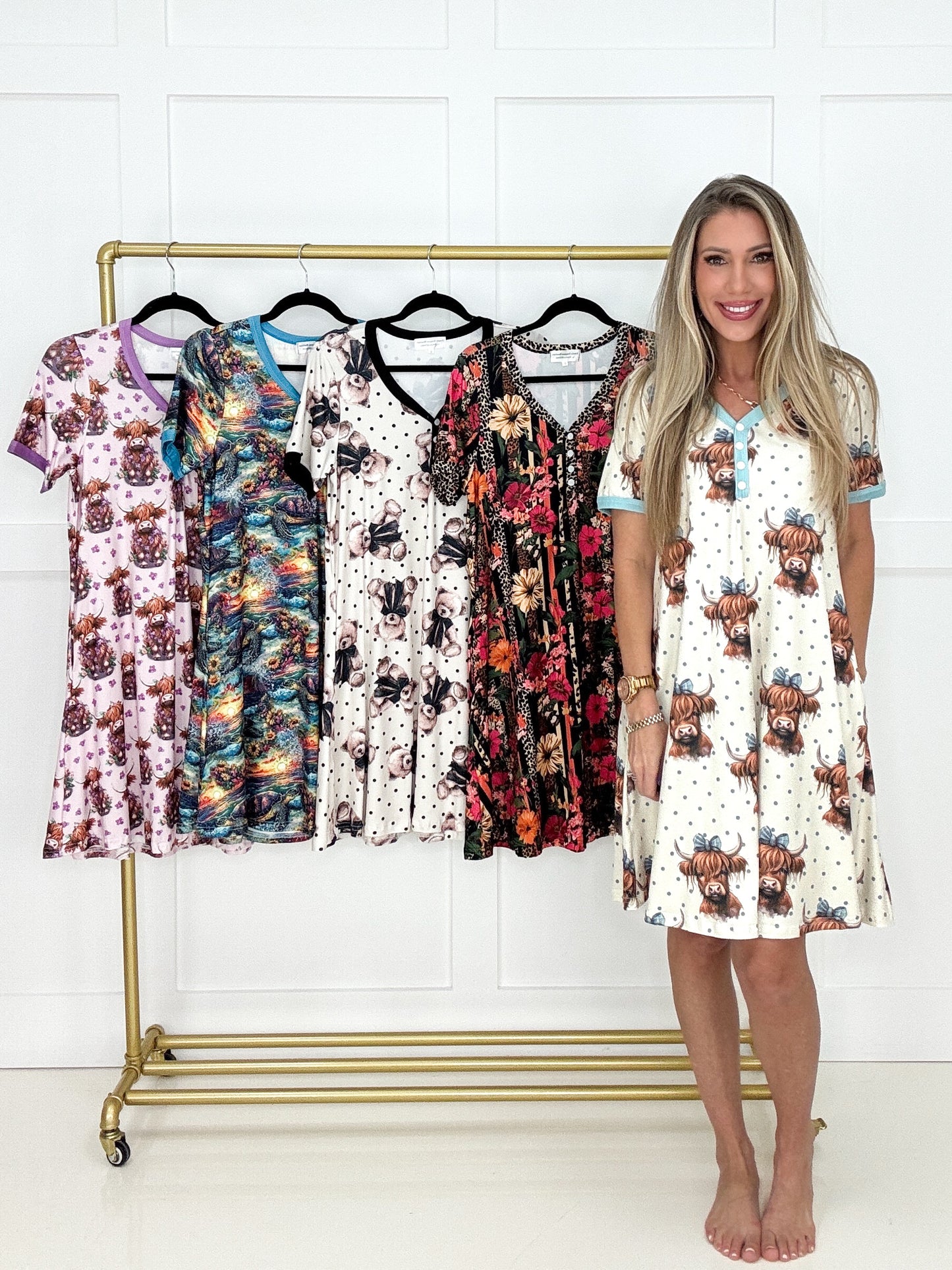 Shirley & Stone 2026 Spring Pajamas Dresses-220 Lounge wear/Pajamas- Simply Simpson's Boutique is a Women's Online Fashion Boutique Located in Jupiter, Florida