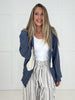 Indigo Bloom Zip Up Hoodie-150 Sweaters- Simply Simpson's Boutique is a Women's Online Fashion Boutique Located in Jupiter, Florida