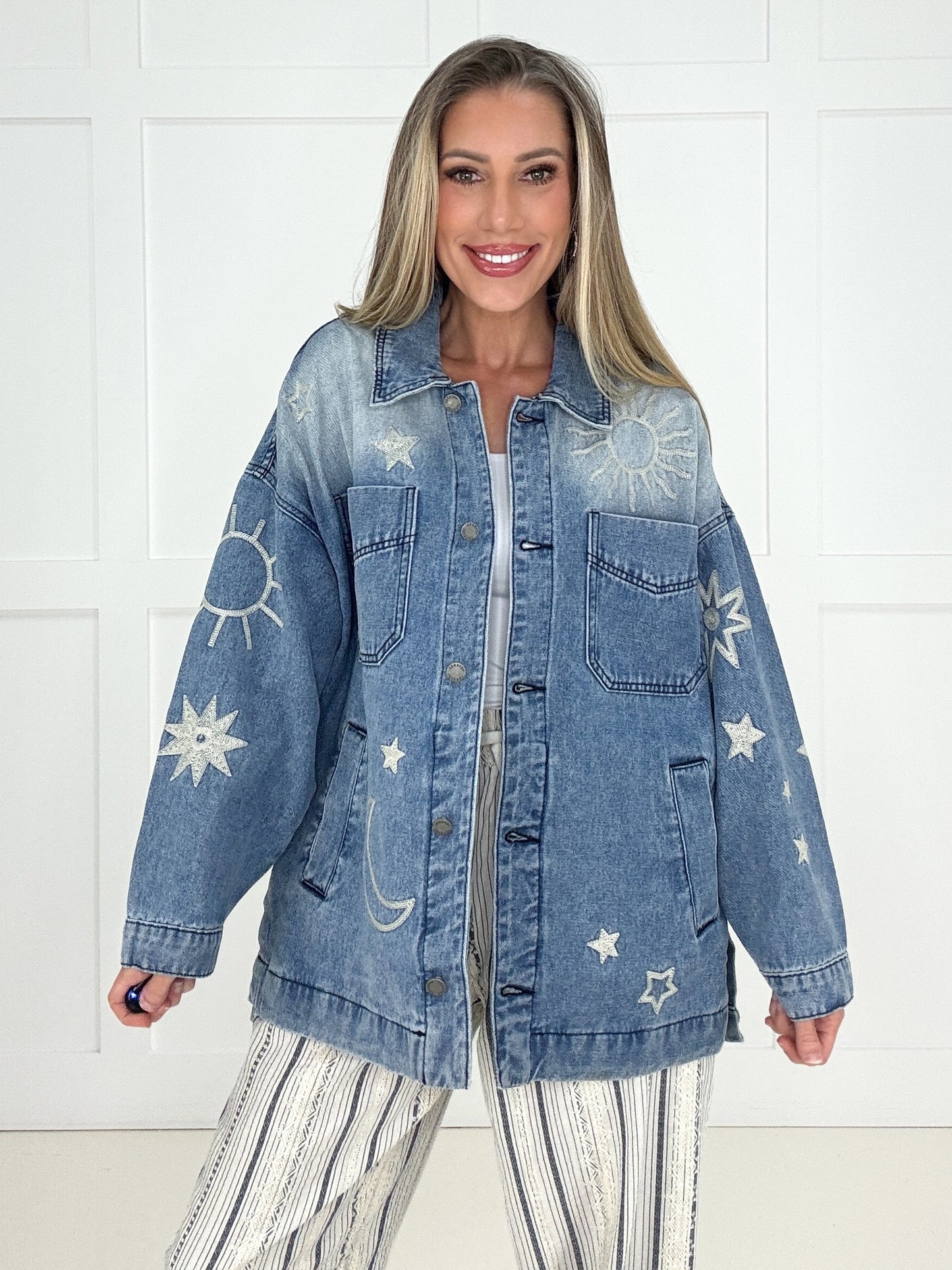 Veveret Celestial Dreams Denim Jacket