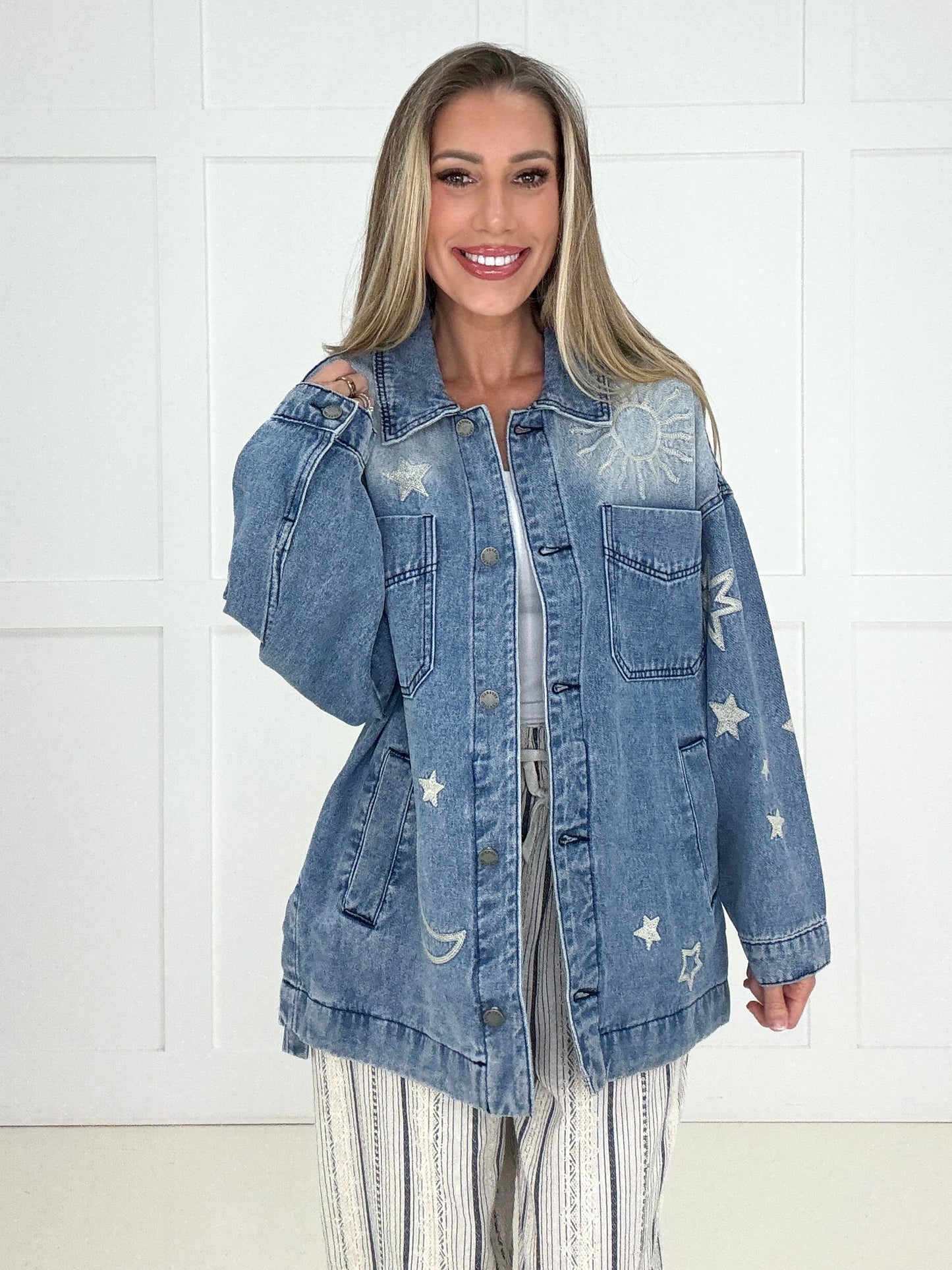 Veveret Celestial Dreams Denim Jacket