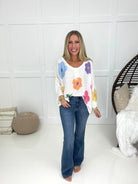 POL Daisy Dreams Knit Top-150 Sweaters- Simply Simpson's Boutique is a Women's Online Fashion Boutique Located in Jupiter, Florida