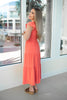 Coral Flutter Sleeve Midi Dress-240 Dresses- Simply Simpson's Boutique is a Women's Online Fashion Boutique Located in Jupiter, Florida