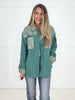 Veveret Teal Horizon Corduroy Shacket-180 Outerwear/Jackets- Simply Simpson's Boutique is a Women's Online Fashion Boutique Located in Jupiter, Florida