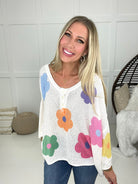 POL Daisy Dreams Knit Top-150 Sweaters- Simply Simpson's Boutique is a Women's Online Fashion Boutique Located in Jupiter, Florida