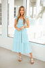 Baby Blue Flutter Sleeve Midi Dress-240 Dresses- Simply Simpson's Boutique is a Women's Online Fashion Boutique Located in Jupiter, Florida