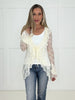 Ivory Lace Bell Sleeve Cardigan
