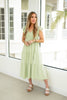 Spring Green Flutter Sleeve Midi Dress-240 Dresses- Simply Simpson's Boutique is a Women's Online Fashion Boutique Located in Jupiter, Florida