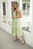 Spring Green Flutter Sleeve Midi Dress-240 Dresses- Simply Simpson's Boutique is a Women's Online Fashion Boutique Located in Jupiter, Florida