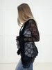 Black Lace Bell Sleeve Cardigan