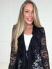Black Long Lace Cardigan
