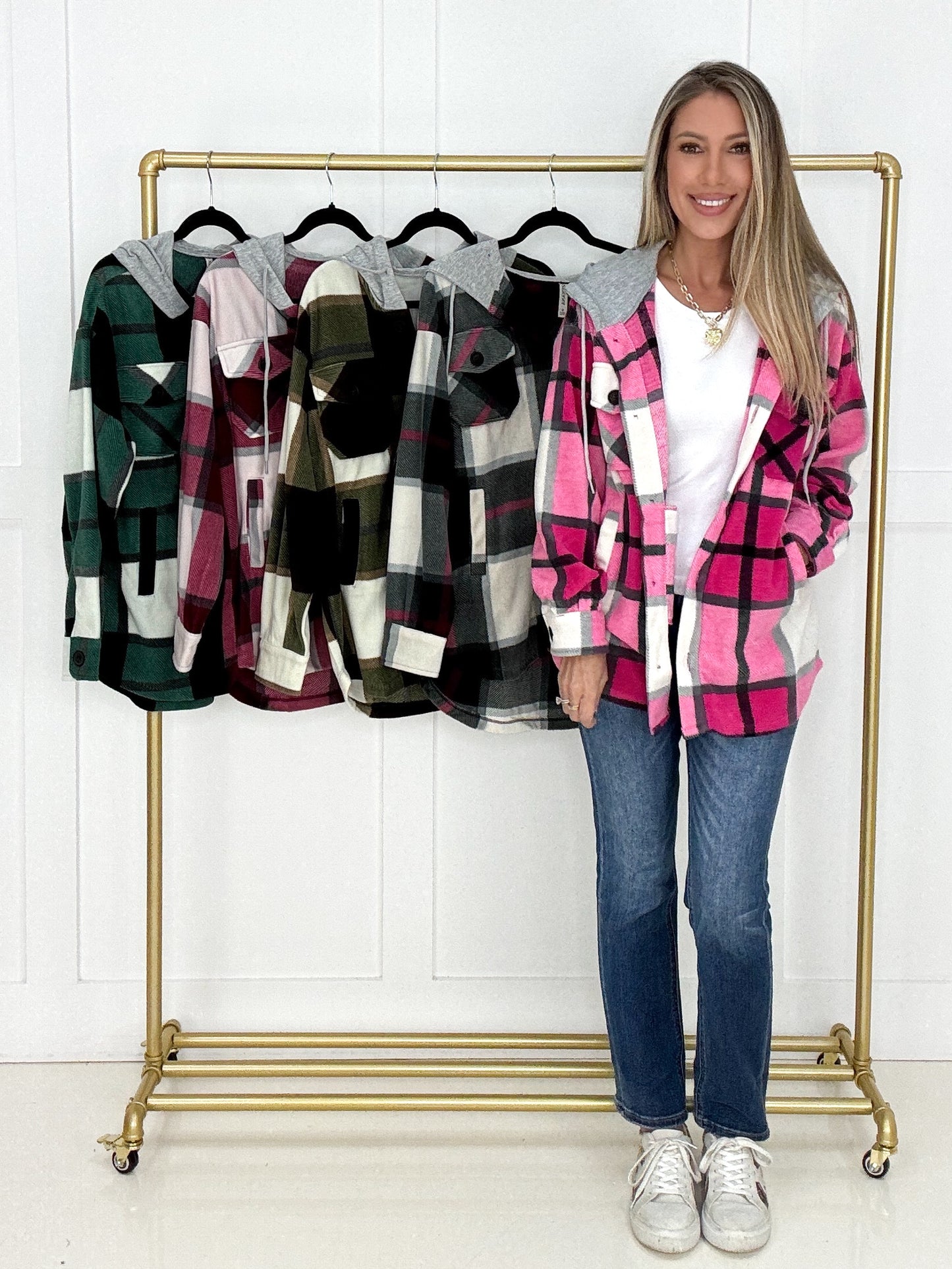 Mountain Mornings Plaid Shacket-180 Outerwear- Simply Simpson's Boutique is a Women's Online Fashion Boutique Located in Jupiter, Florida