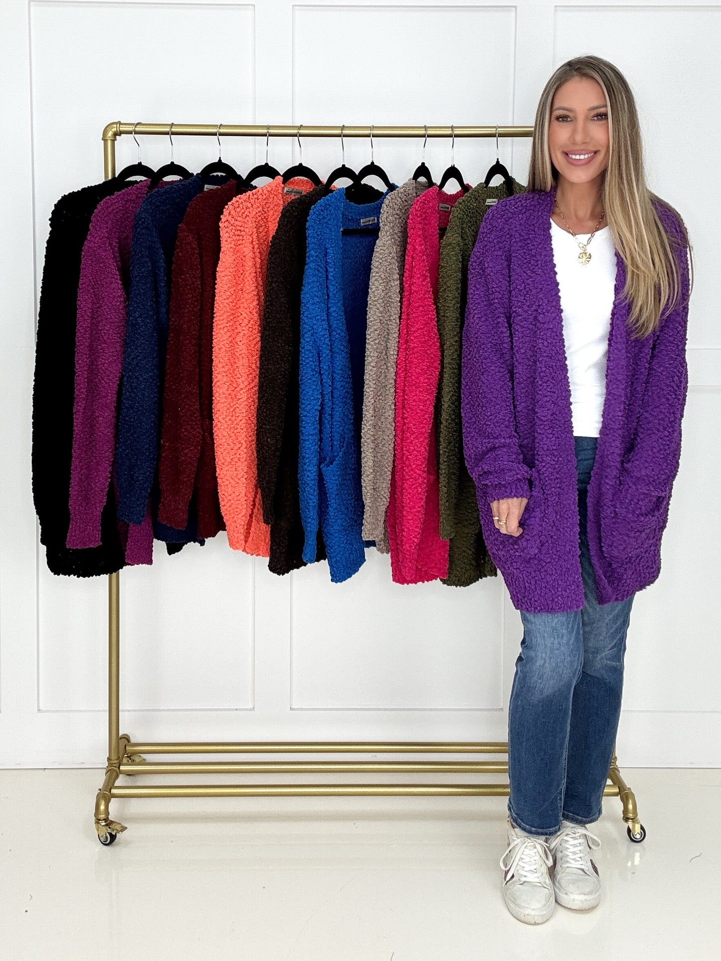 Cloud Nine Popcorn Cardigan-180 Outerwear- Simply Simpson's Boutique is a Women's Online Fashion Boutique Located in Jupiter, Florida