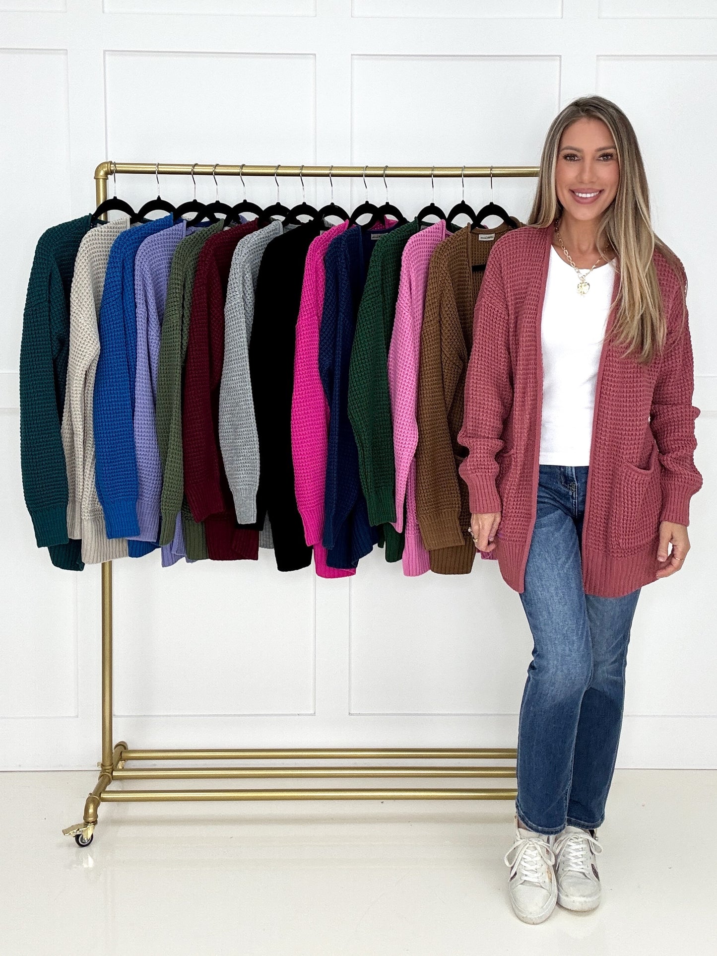Willow Waffle Knit Cardigan-180 Outerwear- Simply Simpson's Boutique is a Women's Online Fashion Boutique Located in Jupiter, Florida