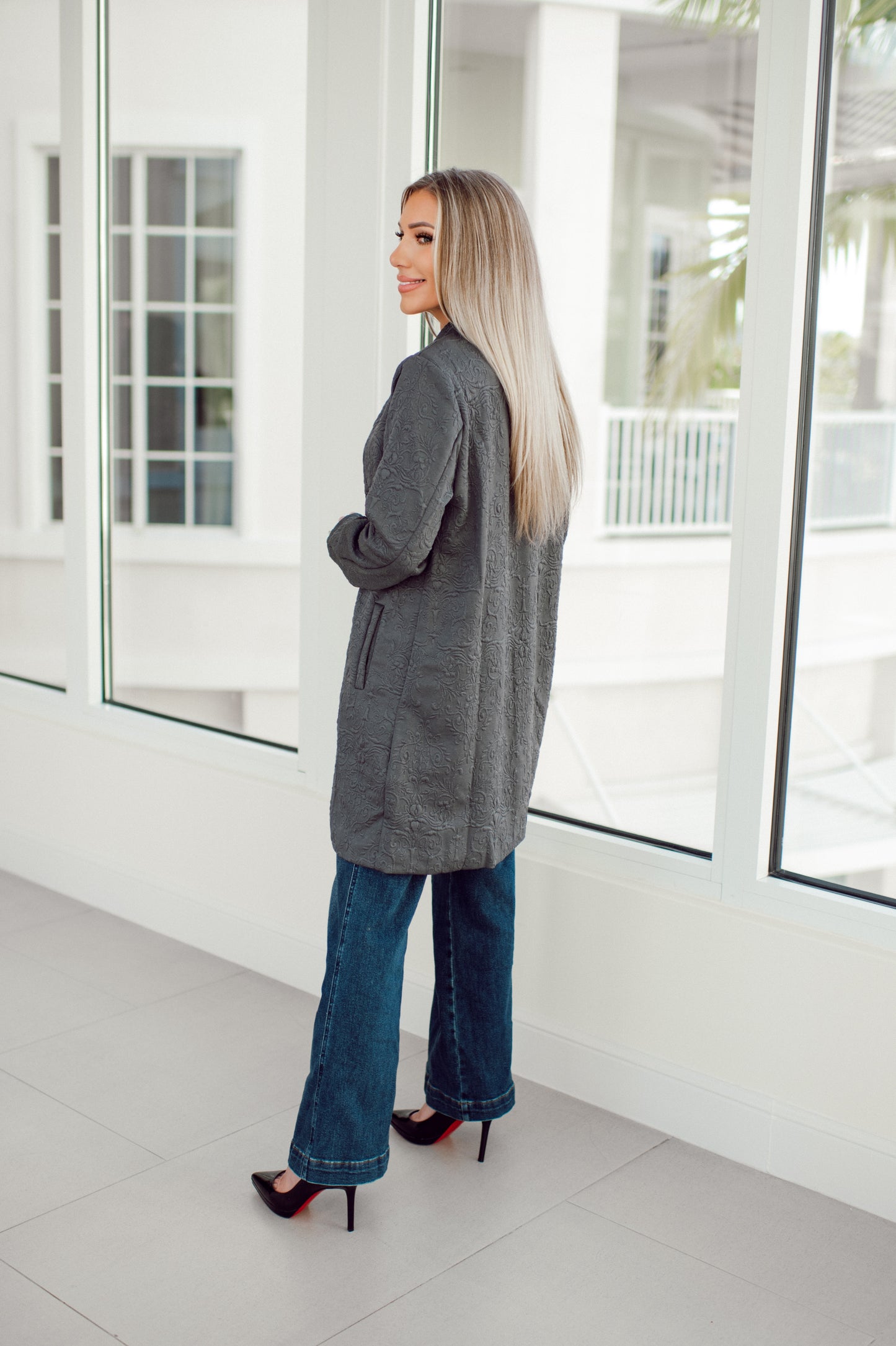 Dear Scarlett Charcoal Amara Jacket-180 Outerwear- Simply Simpson's Boutique is a Women's Online Fashion Boutique Located in Jupiter, Florida