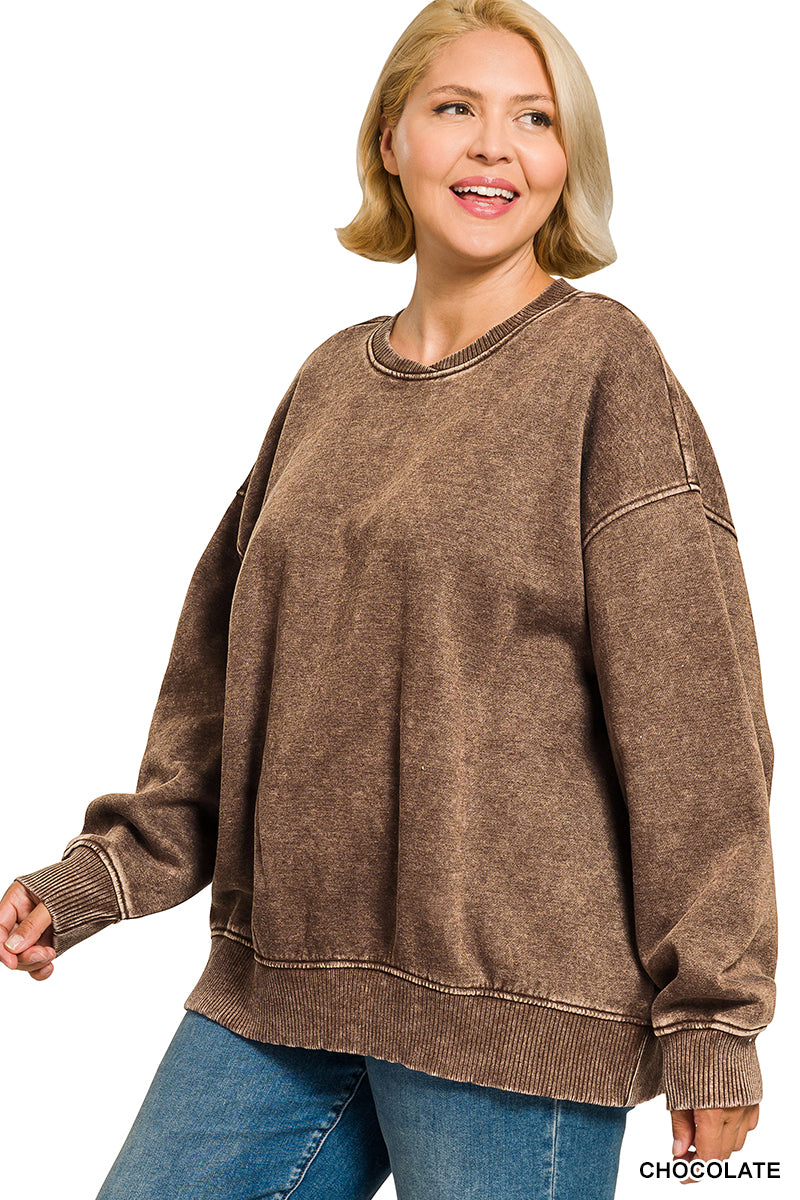 Vintage Vibes Mineral Wash Pullover