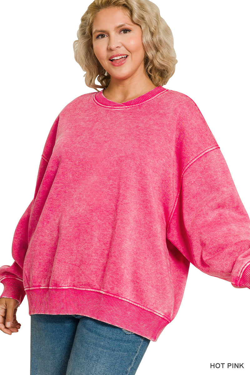 Vintage Vibes Mineral Wash Pullover