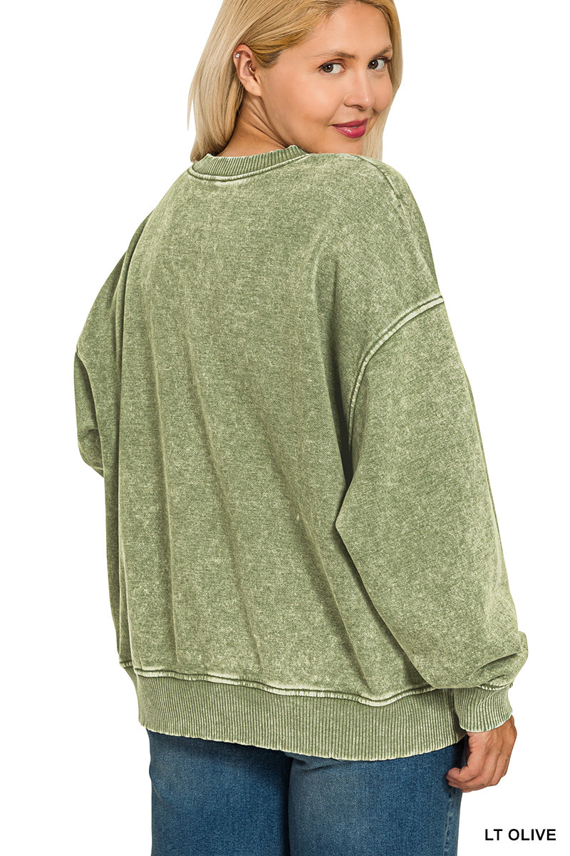 Vintage Vibes Mineral Wash Pullover