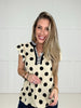 Classic Charm Polka Dot Blouse-100 Short Sleeves- Simply Simpson's Boutique is a Women's Online Fashion Boutique Located in Jupiter, Florida